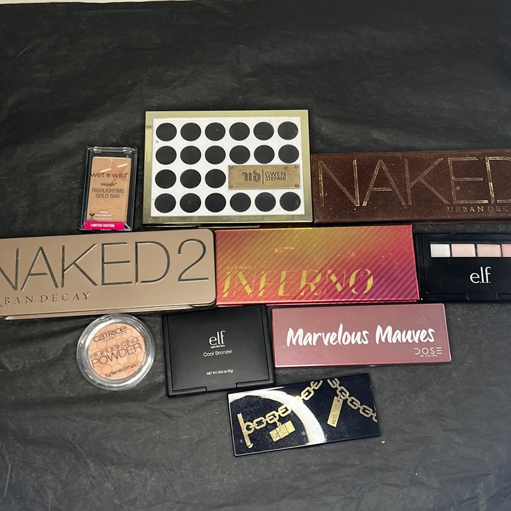 Lot of eyeshadow palettes bundle tester makeup